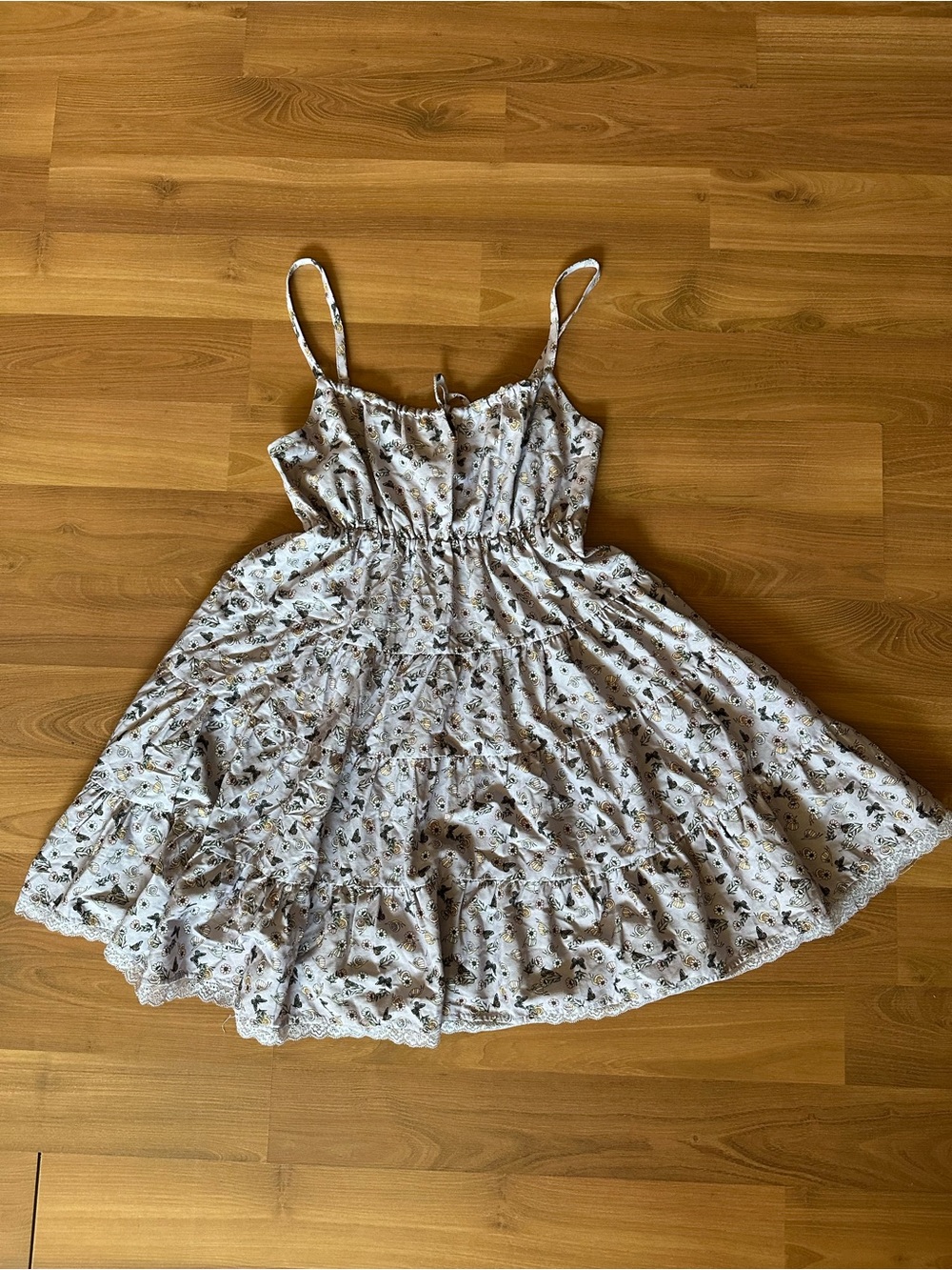 🆕 Hot Topic Spring Bugs Floral Tiered Midi Dress Butterflies 🦋